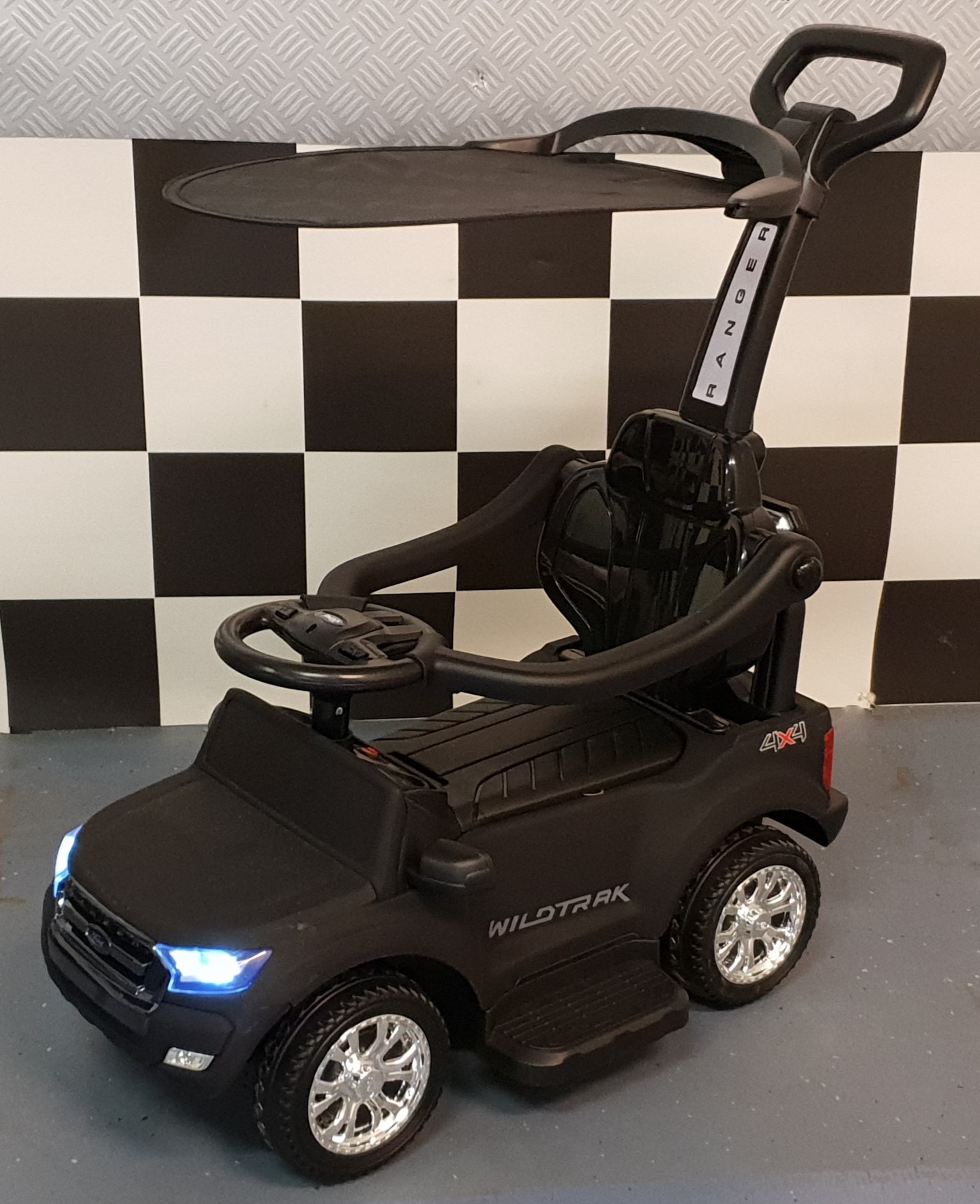 Mini Ford walking car and electric 6V matt black